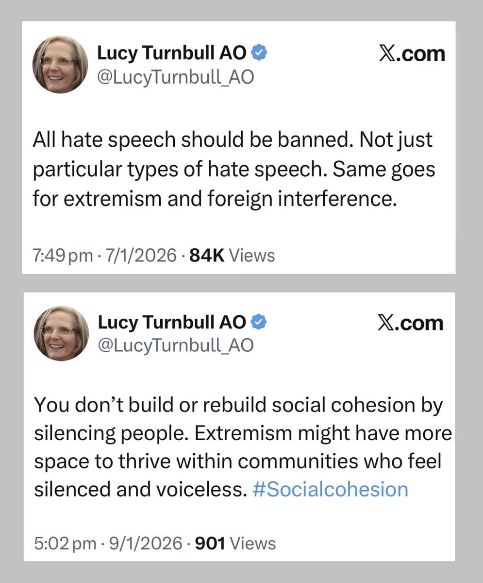 Just two days separate these posts from Lucy Turnbull — a backflip bigger than the Royal Commission.