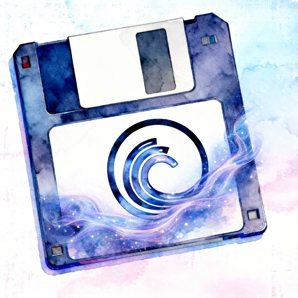 BitTorrent's tweet image. GM. From floppy disks to distributed storage, data keeps finding new ways to live on.