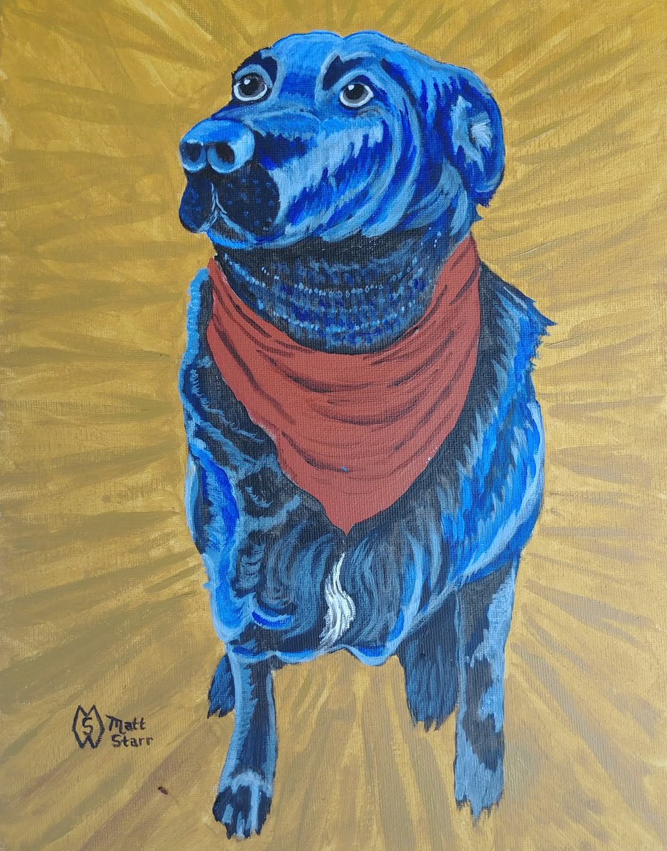MattStarrFineA1's tweet image. Jan 8th is National Labrador Retriever Day.  This is a cool black Labrador retriever painted with acrylics in a pop art style. redbubble.com/shop/ap/464709… 

#mattstarrfineart #labrador #labs #labradorretriever #dogs #art #paintings #tshirts #artist #artistic #artwork #artlovers