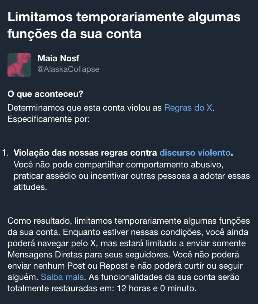 AlaskaCollapse's tweet image. Consegui ser banida do Twitter por 24h. 
Tratar facista como facista é inaceitável nesse pardieiro!