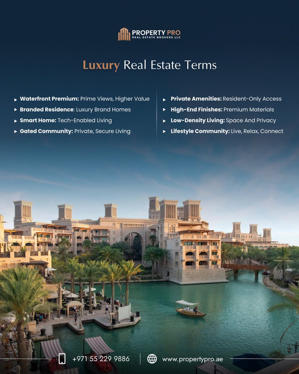 propertyprodxb's tweet photo. Luxury real estate isn’t just about price—it’s about lifestyle. 🌊✨
Waterfront views, smart homes, private amenities &amp; low-density living define premium properties in Dubai.
📞 +971 55 229 9886 | 📩 info@propertypro.ae
#LuxuryRealEstate #DubaiProperty #PremiumLiving #RealEstateI https://t.co/3Fz5ctQeJO