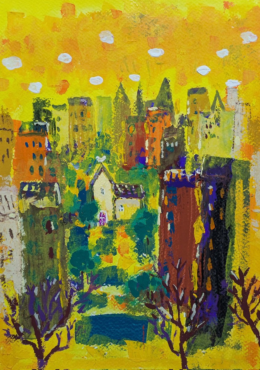 水彩画(風景)№61 六花の森 風薫る 透明水彩画 北海道六花の森は穏やかな空気が流れてい