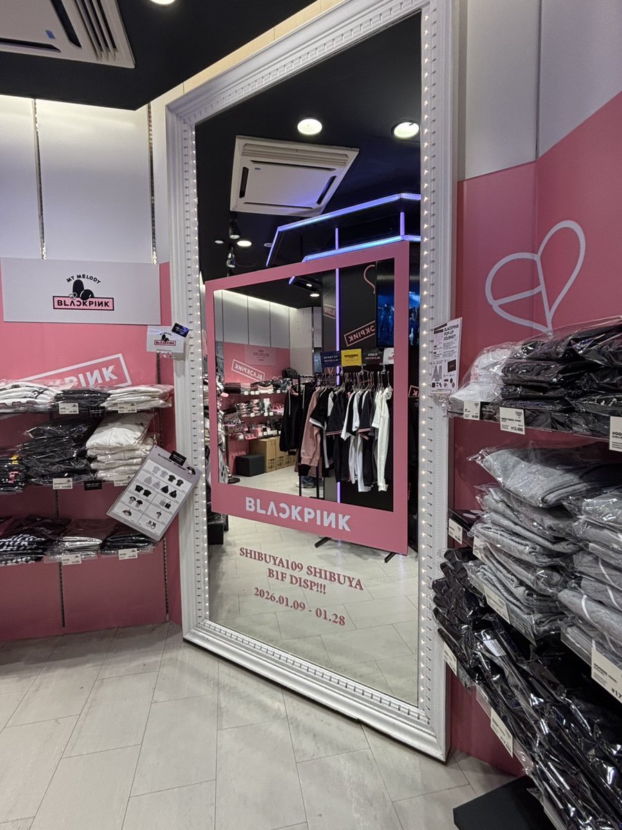 BLACKPINK】 本日より渋谷109にてPOP-UP STOREがOPEN🖤🩷 fragmentとの