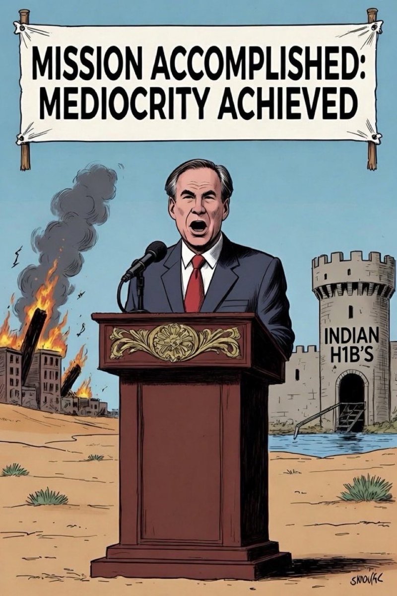 The man is hellbent on destroying TEXAS.  Whether it’s housing illegals or filling the entire State with 🇮🇳 on H1B Visas 🔥🔥And let’s don’t even get started on the Muslims 🔥