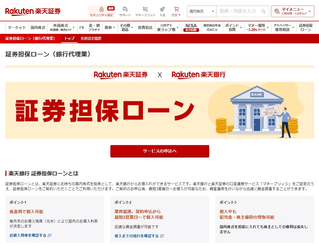 SBI証券もNISA活用ローン作らないかなぁ……