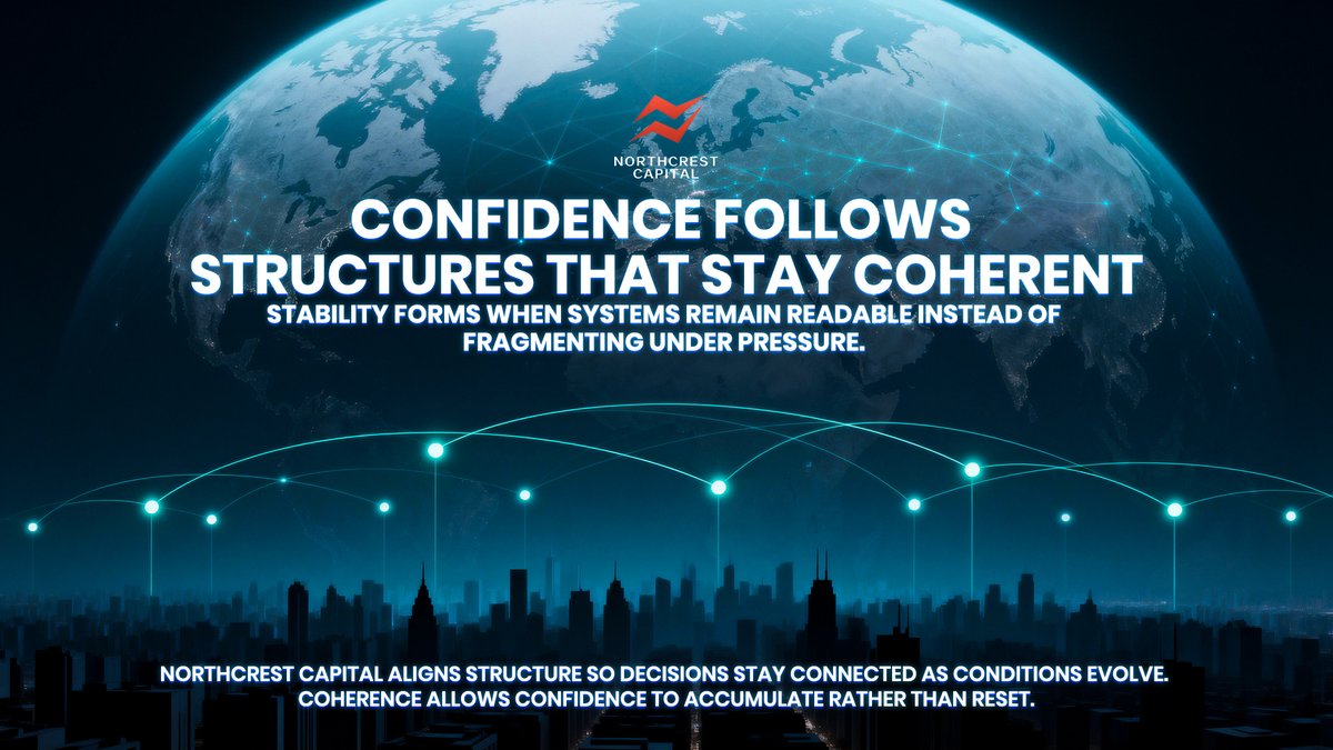 NorthcrestLTD's tweet image. 🔍 Reliable systems let understanding grow as conditions change.
At Northcrest, we design decisions to stay connected, not fragmented.
🧭 Trust grows through continuity, not control.
📐 Quiet structure holds the real weight.

#NorthcrestCapital #SystemContinuity
