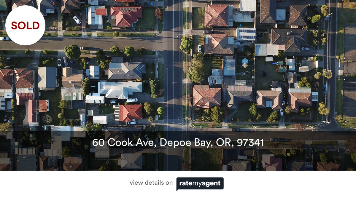 📍 60 Cook Ave, Depoe Bay, OR, 97341

My latest sale on #RateMyAgent.
OR 201219477
rma.reviews/0sh4q3xeefg7

...
#ratemyagent #realestate