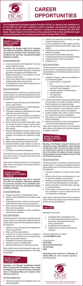 Fiji Independent Commission Against Corruption tweet media