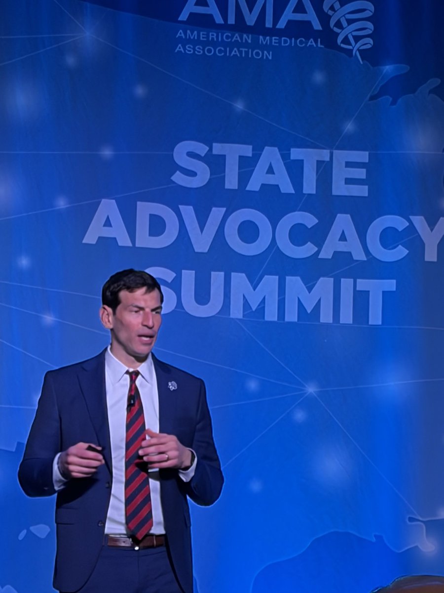 MarilynHeineMD's tweet photo. Inspiring. With a critical vision for the future, amazing team, 1 step at a time. 

@DavidFajgenbaum shared his survival story, how scientific discovery, #AI, collaboration transform patient care.

What leaders can do to unlock cures, improve outcomes. 

AMA #StateAdvocacySummit https://t.co/fRjgxOYmFt