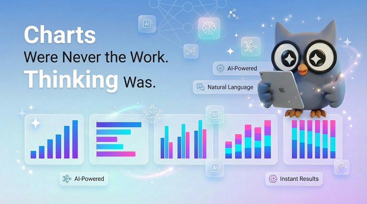 ChartGenAI's tweet photo. Charts don't solve problems- the questions do.

The real bottleneck isn't visualization. It's thinking with data.

Read more here👉:https://t.co/Yf1Gwg7TMH

#AICharts #Productivity #DataVisualization #ChartGenAI https://t.co/VRVr2uOc61