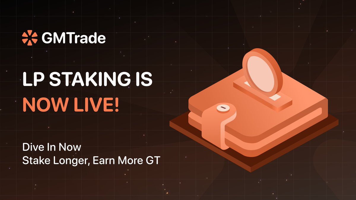 gmtrade_xyz's tweet image. 💫It's Official! LP Staking is Live on GMTrade!

Provide liquidity and stake to unlock dual rewards:

1️⃣ Earn trading fees

2️⃣ Mint bonus GT

 Pro Tip: Time is Yield. Stake Longer, Earn More GT.

#DeFi #Staking #LiquidityMining