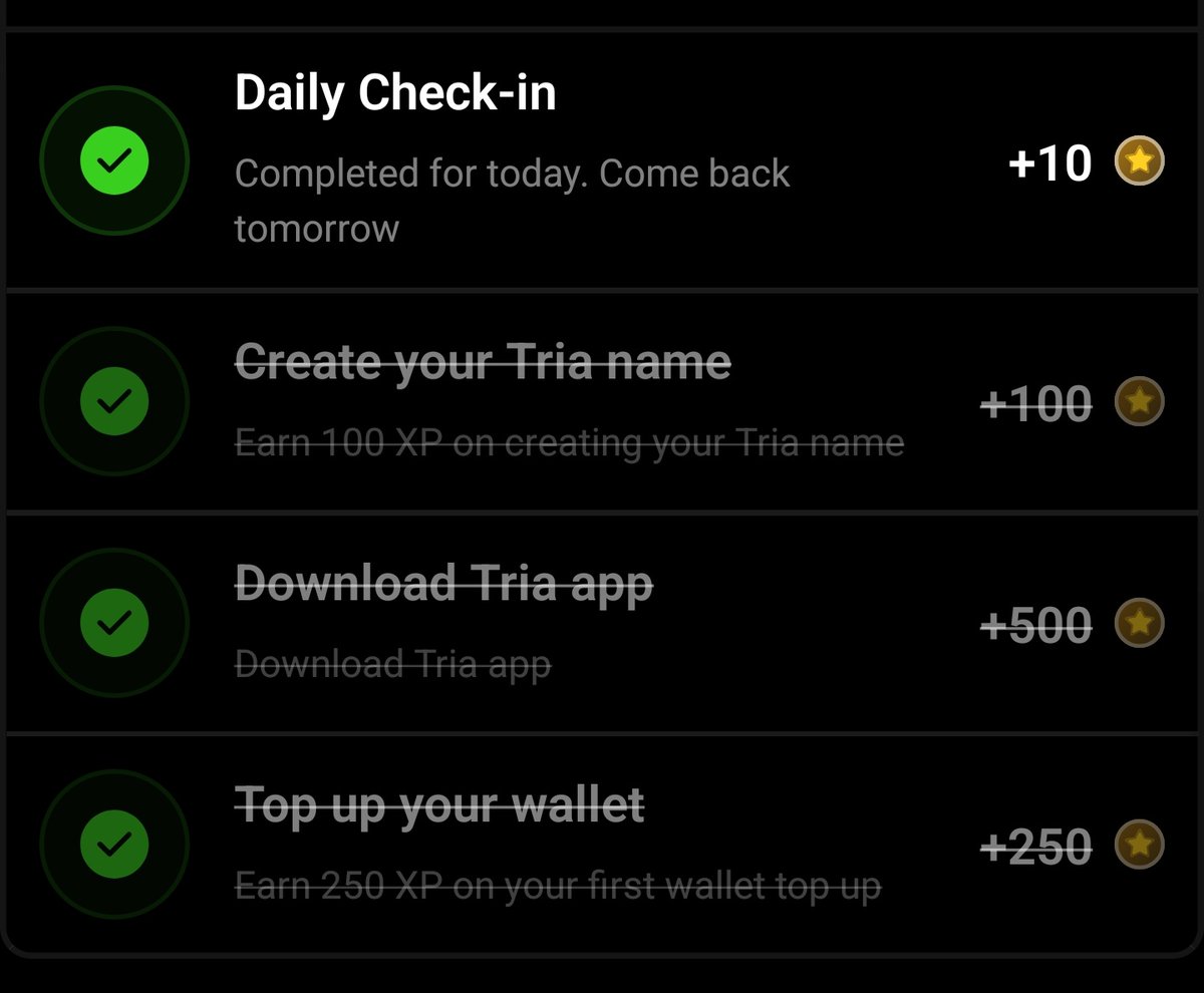Ogtechnuggets's tweet photo. $12M funded TRIA Season 1. 
 XP-based rewards = confirmed future allocation  

Join -:https://t.co/AqrZYZsuh1
Daily check-in = 10 XP. Setup once = free XP.

#alpha #ealrybird #dailycheck #airdrop #season1 https://t.co/xTUAMHvBic