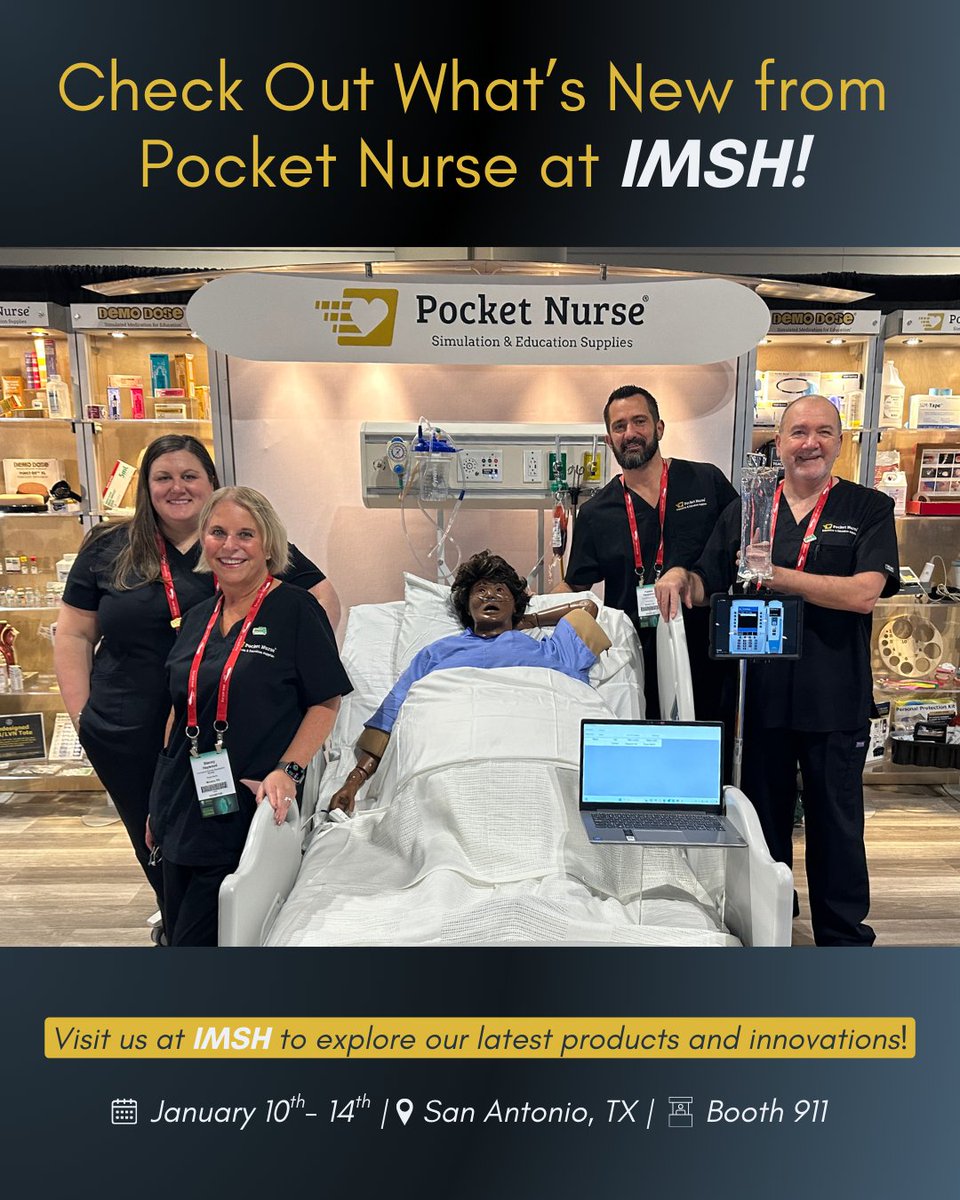 Pocket_Nurse's tweet image. IMSH is almost here, and we can’t wait to connect with educators like you! Stop by to experience what Pocket Nurse has in store. 👩‍⚕️🩺

Click here to learn more: hubs.ly/Q03-0RpL0

#SimulationEducation #IMSH2026
