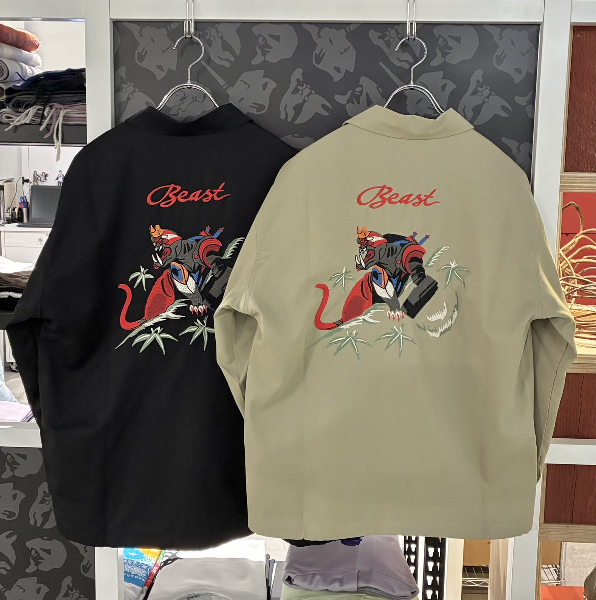 ジャケット・アウター THE BEAST EMBROIDERY COACH JACKET エヴァンゲリオン公式アパレルブランド【RADIO EVA Online Store】