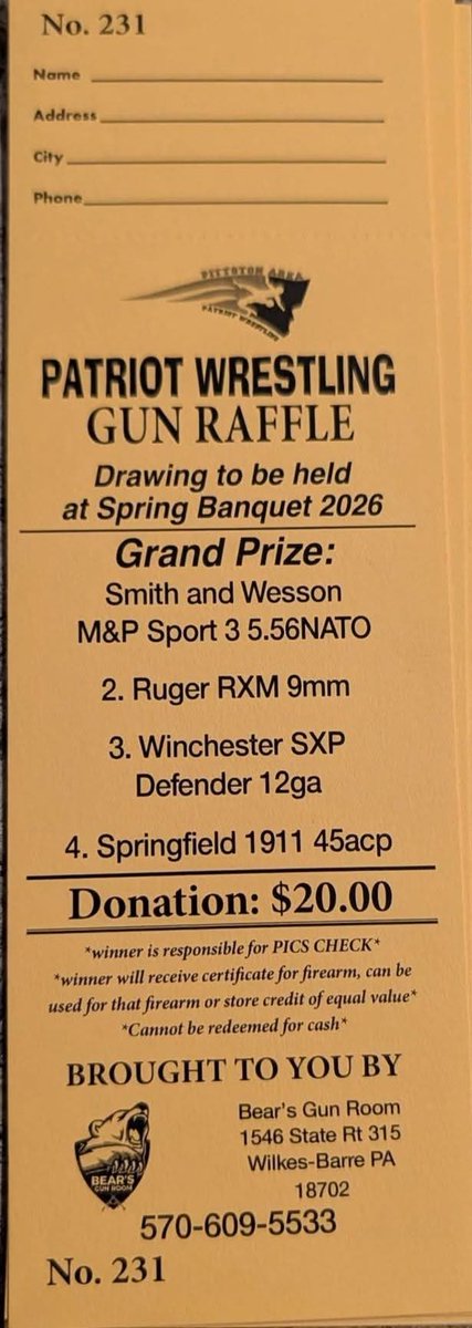 When people ask what America is like, show them my local high school’s raffle items