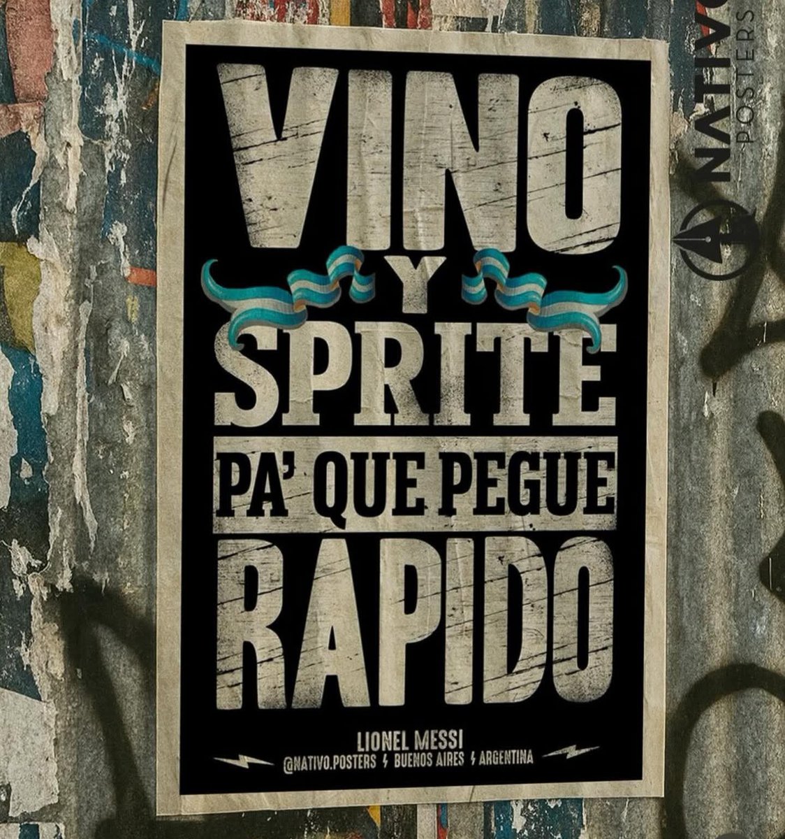 Quién se ha tomado todo el vino... con Sprite?
#LionelMessi