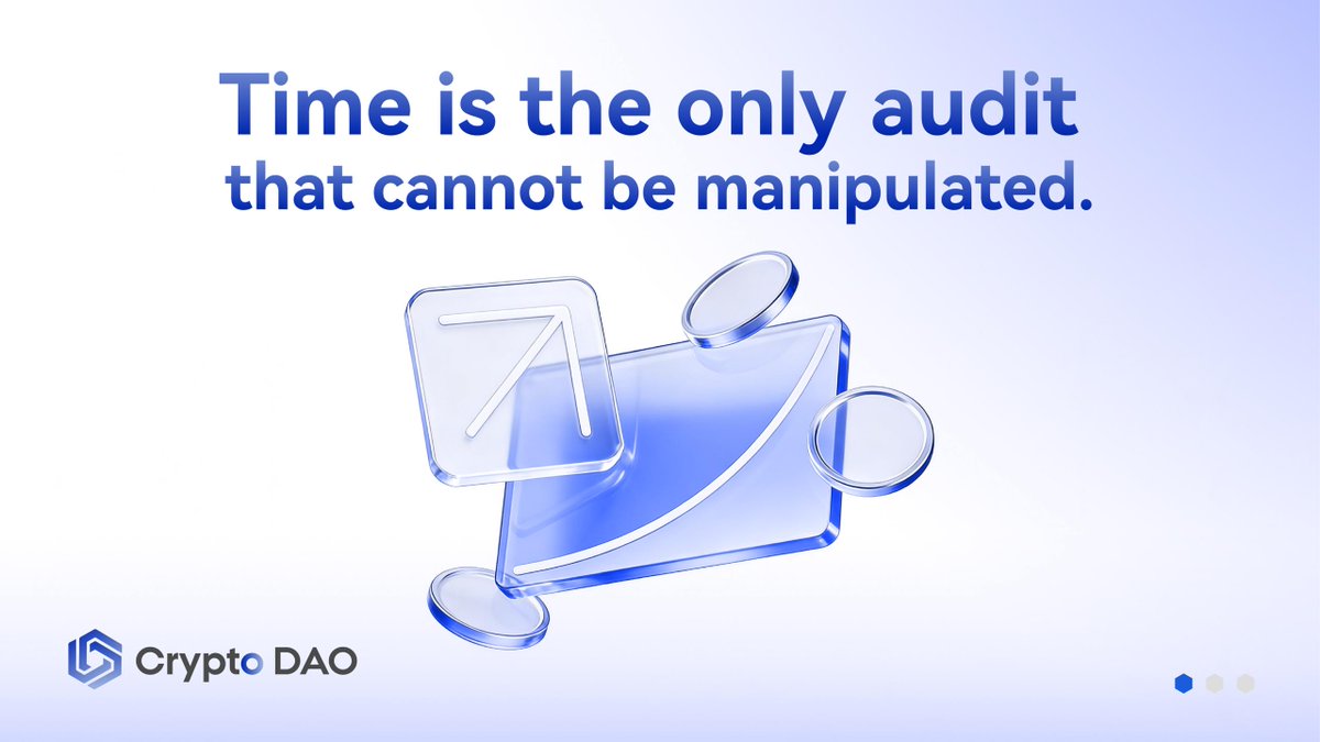 CryptoDAOGlobal's tweet photo. Time is the only audit
that cannot be manipulated.
Code can be reviewed.
Systems can be tested.
But only time proves
whether a system truly holds.
#CryptoDAO #DeFi #OnChain #TimeTested https://t.co/aSP9KqhJVW