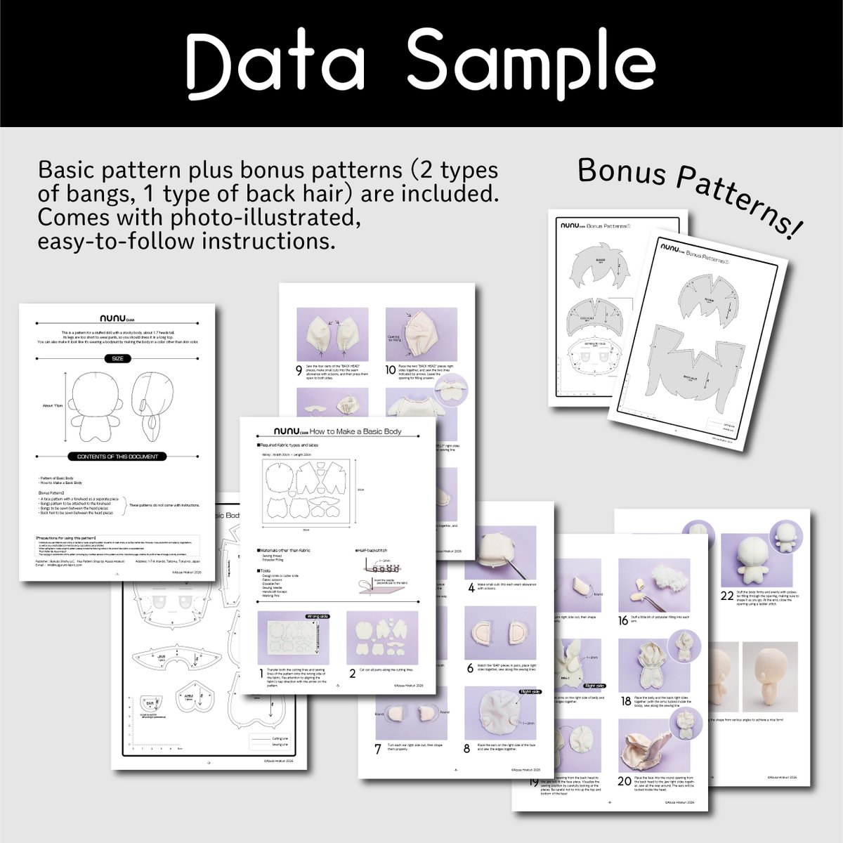 nuigurumifabric's tweet image. 🧸NEWS🧸

Announcement for customers outside Japan!

The PDF pattern and instructions for the 11cm plush doll 'nunu-chan' are now available for purchase on Etsy!
It's easy and adorable, so please give it a try!

etsy.com/jp/listing/443…