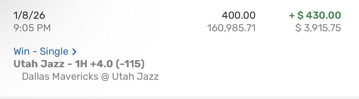 Get in where you fit in 💰 another cashed pick 1H NBA edge! I do this.