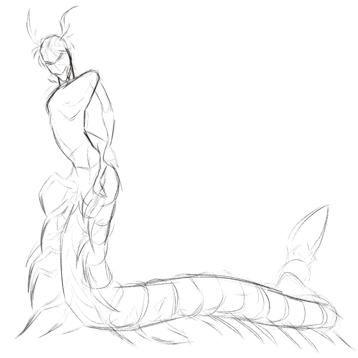 Moiralover420's tweet image. Centaurpede Moira sketch