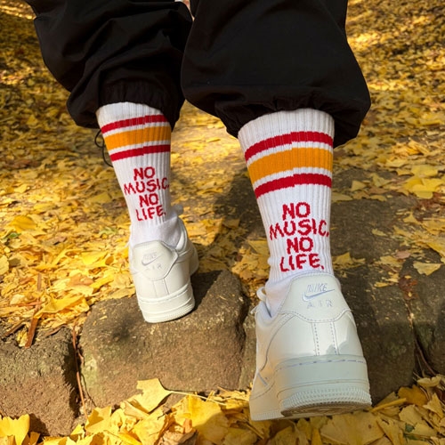 タワーレコードから「NO MUSIC, NO LIFE.」のバックデザインが可愛いラインソックスが登場🧦

歩くたびに後ろから覗くロゴが、さりげないアクセントに。
音楽好きにはたまらない、気分を上げてくれる一足です🎶

tower.jp/article/featur…