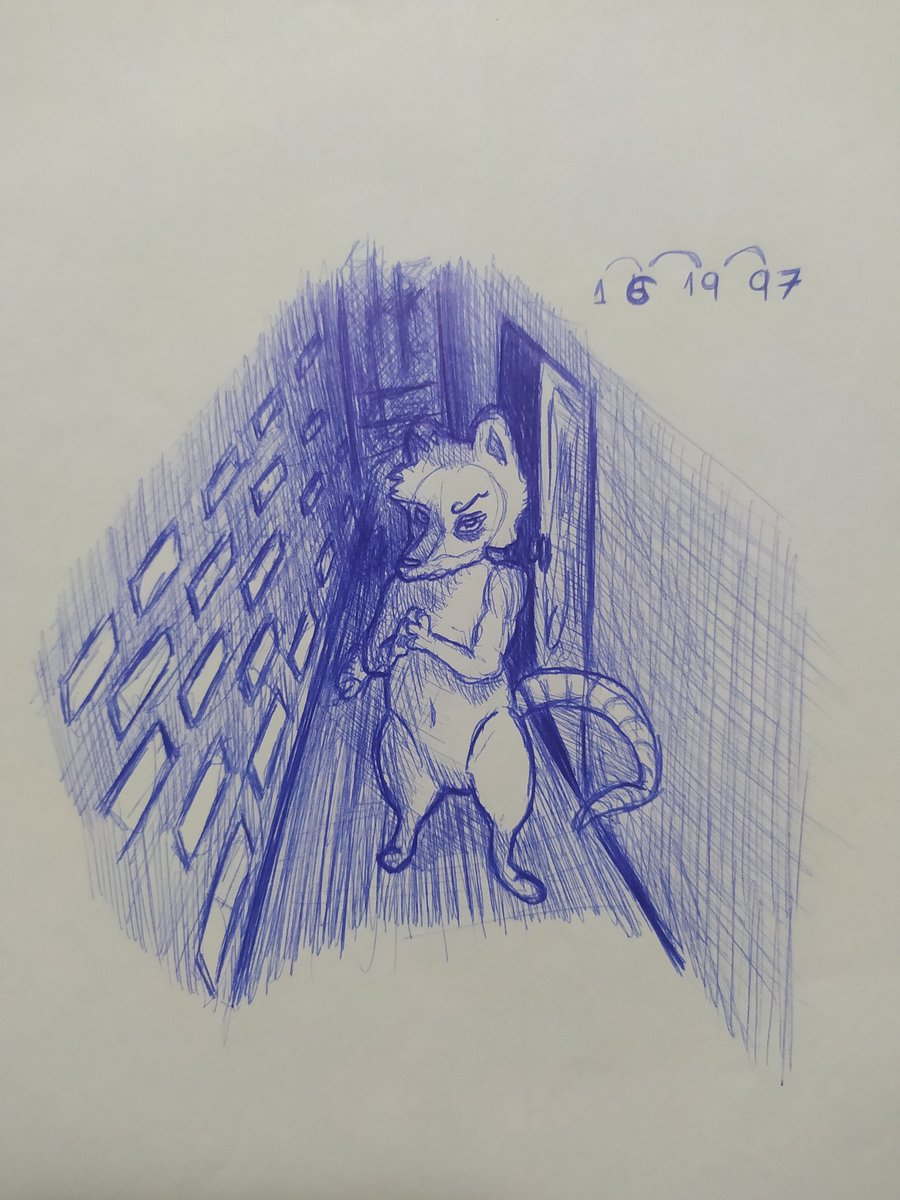 CalicoriceArt's tweet photo. Hello! It's been a while since I've been here, I admit I spiraled again but I took my time and I'm still trying.
Happy new year for everyone. I'm here to continue posting my slow progress on art.
I made this one on the back of a civil service exam. I failed though :p
#furry https://t.co/n2MdsUrR4x