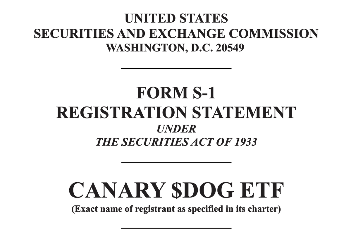 LeonidasNFT's tweet image. Repost if you think @CanaryFunds should file for a $DOG ETF!!!!!!