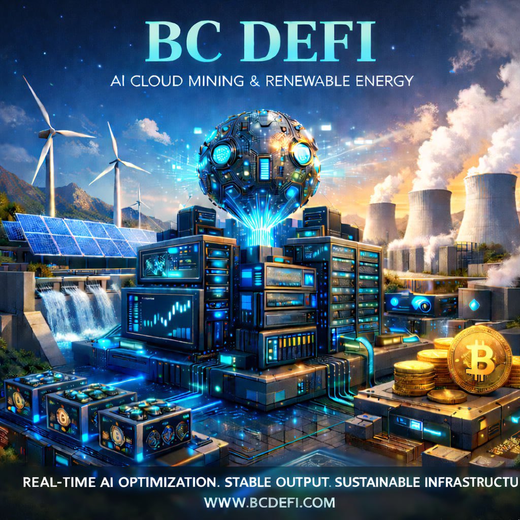 bcdefi2019's tweet photo. BC DEFI: Intelligent Systems Powering the Future of Cloud Mining

Cloud mining is evolving beyond scale. In an environment shaped by dynamic network conditions, energy constraints, and fast-moving markets, efficiency now depends on intelligence — not manual control.

BC DEFI operates as an AI-driven cloud mining infrastructure, embedding autonomous decision-making directly into its system design. By continuously analyzing real-time blockchain data and performance signals, the platform dynamically optimizes resource allocation to sustain stable output under changing conditions.

Combined with clean-energy–supported infrastructure and intelligent workload orchestration, BC DEFI delivers a scalable and resilient foundation for long-term digital asset production.

Key Advantages:

AI-Driven Autonomous Mining

Continuous System-Level Optimization

Sustainable, Scalable Infrastructure

🌐 https://t.co/4yNeWzHKuI

#BCDEFI #AIMining #CloudMining #IntelligentInfrastructure #CleanEnergy #DigitalAssets