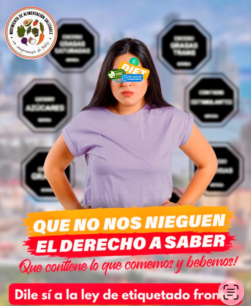 ¡Es crucial que se apruebe la Ley de Etiquetado Frontal en Panamá!.

Esta ley es una herramienta para combatir las enfermedades crónica en Panamá con la PREVENCIÓN mediante  INFORMACIÓN FÁCIL y SENCILLA de lo que comemos y bebemos!!!

ES NUESTRO DERECHO COMO CONSUMIDORES👊