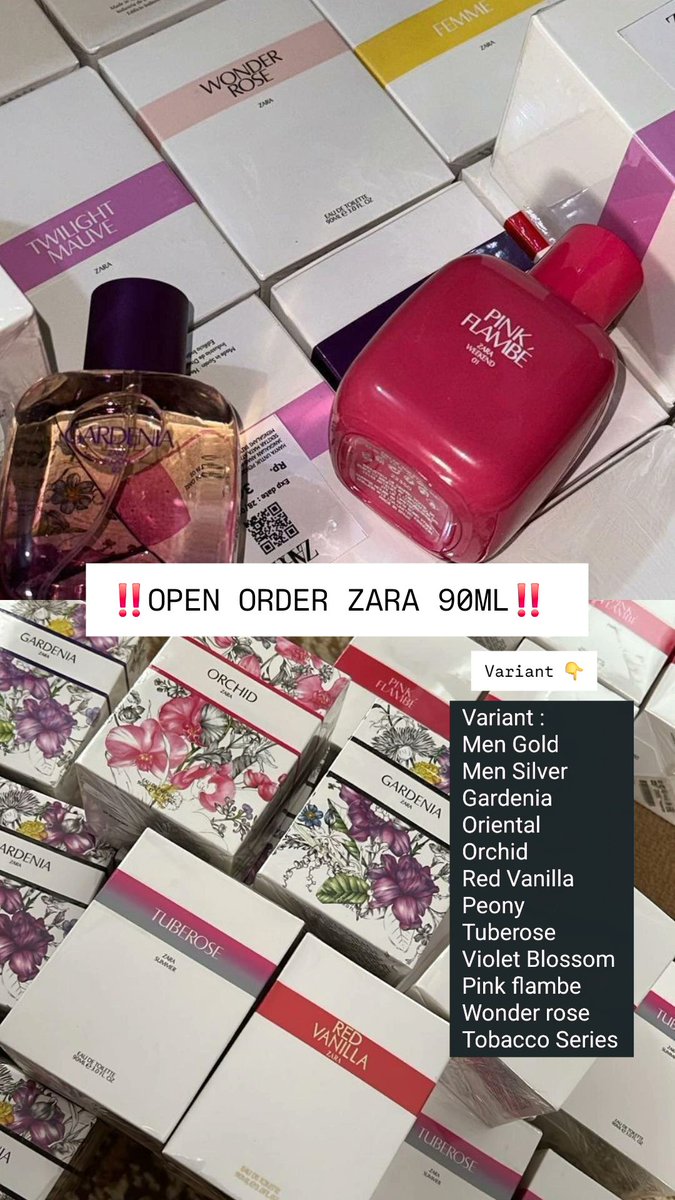 celleyss's tweet image. Yang mauu cuss ku juall parfum zara. 100% oriiginal no fake.

#zonauang
#zonajajan