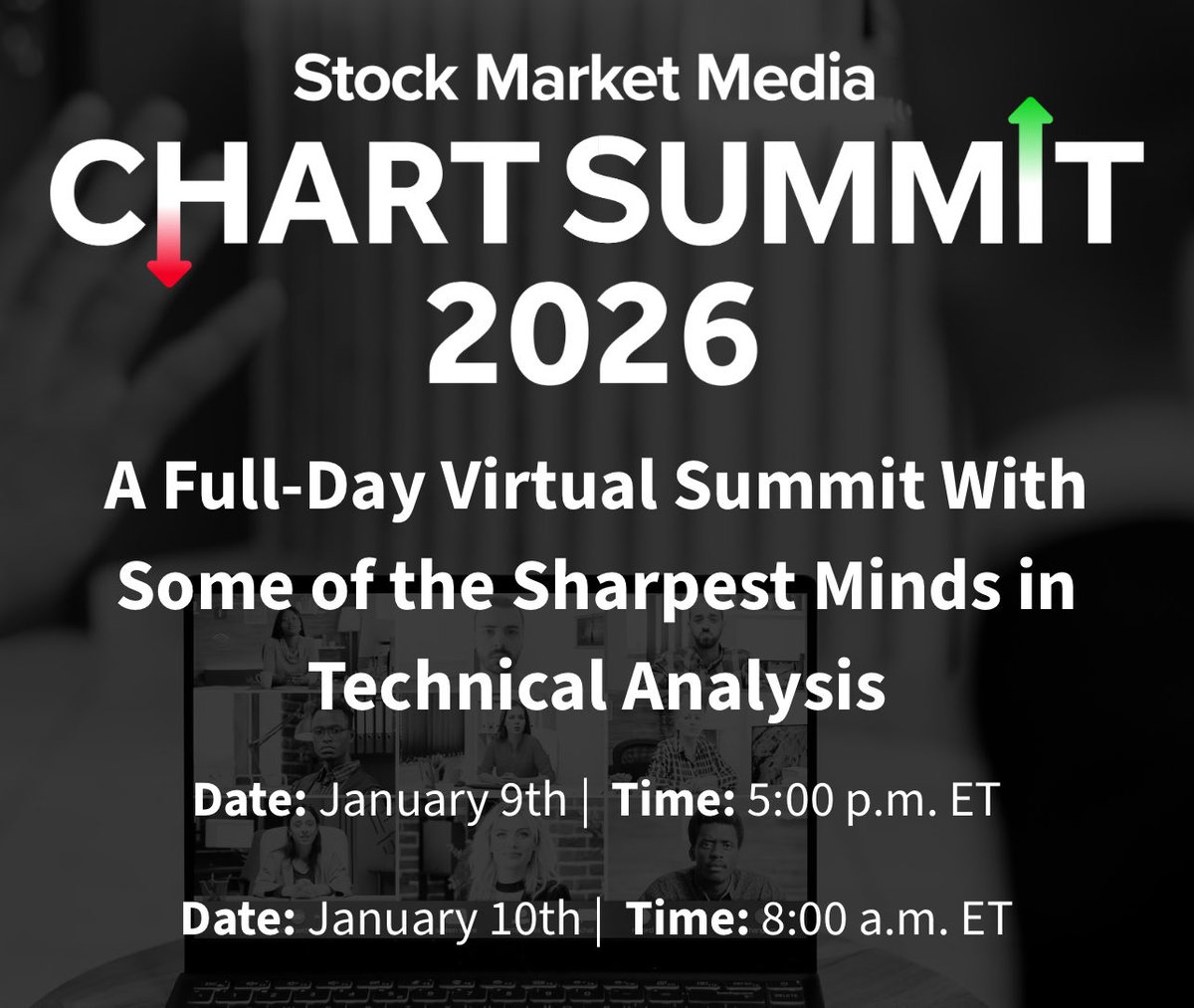 Cancel your weekend plans and join us for the 2026 Chart Summit. 💯😎

(Or register to receive recordings)

👉 stockmarketmedia.com/chart-summit-2…