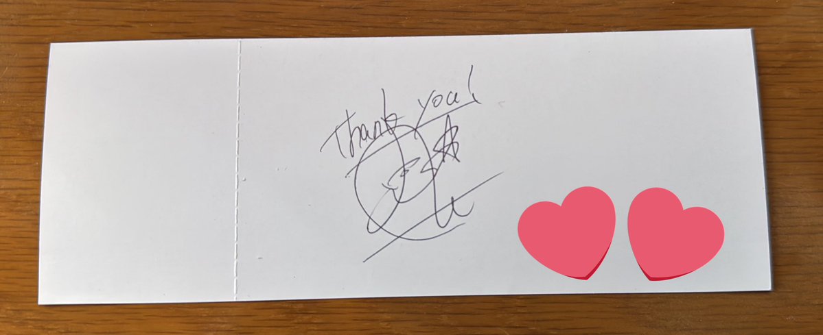 無事届きました🫡裏面にはサイン入り😊お忙しいところありがとうござい