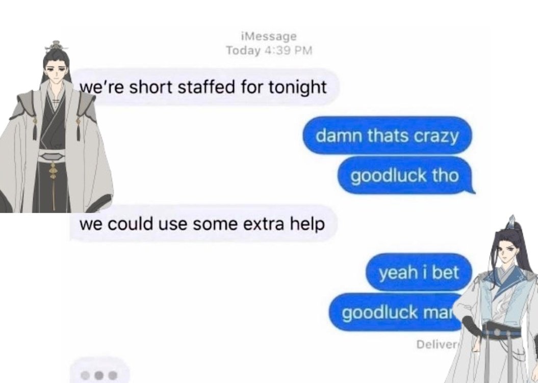 i start giggling whenever i remember that liu qingge has one (1) formal disciple; that man does Not care about the shizun aspect of being a peak lord. he's great with his other duties though ⭐️