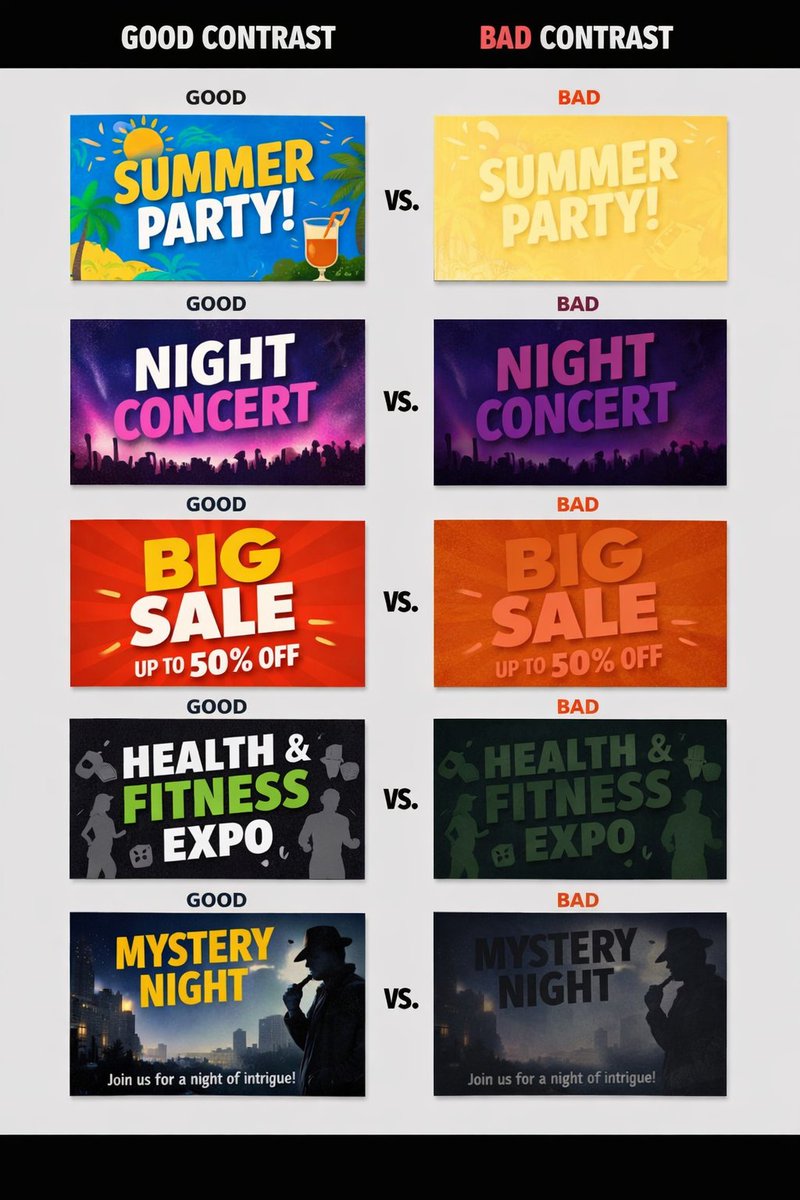 good vs bad contrast in posters

#GraphicDesign #GraphicDesigner