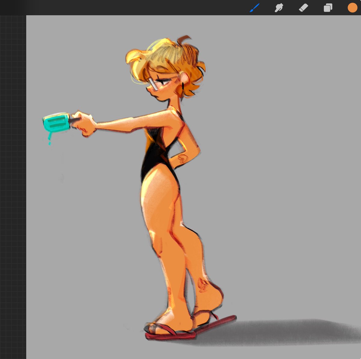 CHERRI_SAURIO's tweet image. Sketch k hice en la playa lolaso