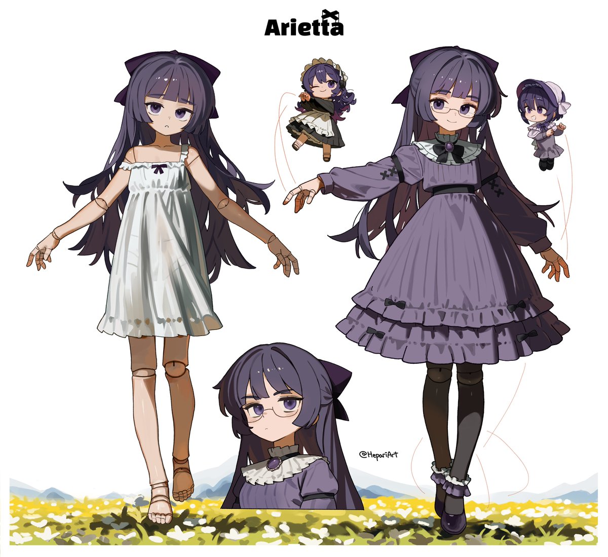 HepariArt's tweet photo. 🎨[Character Sheet]
"Arietta, the devoted dollmaker of wordless grace" https://t.co/tJpG4PXt9m