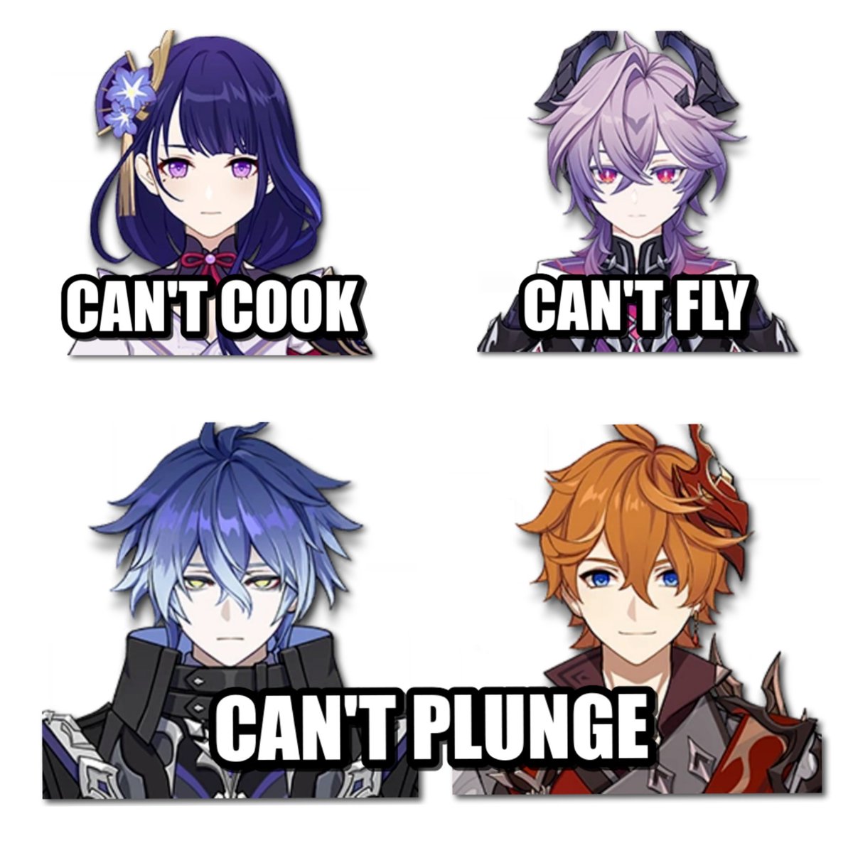 teyvattabloid's tweet image. They Just...  "CAN'T"

©️ u/sugarfreen0z

#Genshinlmpact #Genshin #GenshinMemes