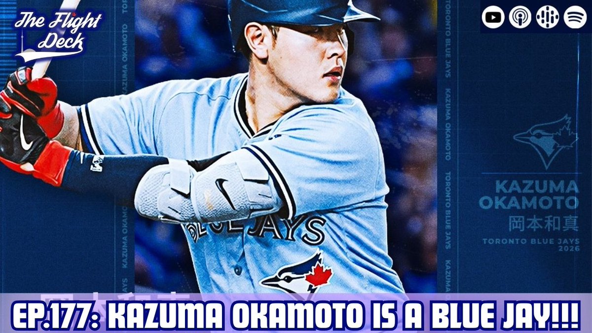 KAZUMA OKAMOTO IS A BLUE JAY!!! | The Flight Deck | January 9th, 2026
- The Blue Jays make a splash overseas 
- Do they have one more move in them? 
- TYLER HEINEMAN IS BACK! 
- And MUCH more!
🎙️:open.spotify.com/episode/6YYiUA…
🎥: youtu.be/TXr8Gsri66A
#BlueJays