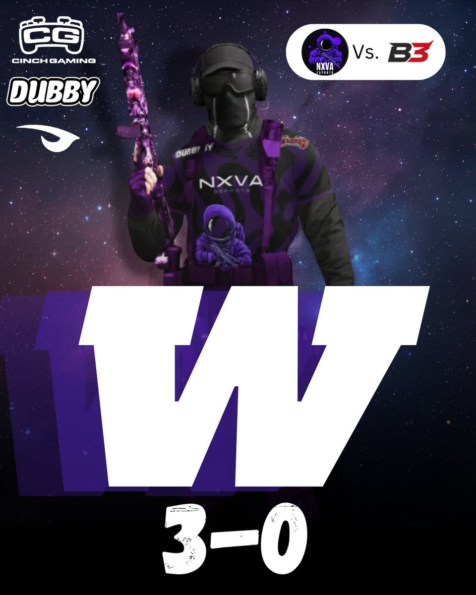 NXVA WIN! NXVA WIN! 
NXVA Texas win in their first <a href="/ZonedOutGaming/">Zoned Out Gaming</a> league match Vs. B3 Gaming Red3ls 3-0!