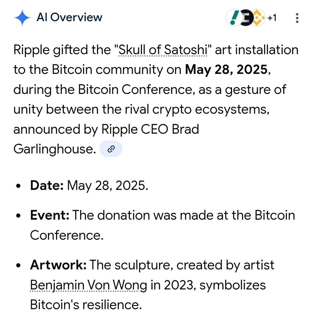 Tomorrow. 1/9. 888 weeks after Bitcoins creation date. 2 days shy of 8888  days after 911. On May 28th, 2025 Ripple gifted the 