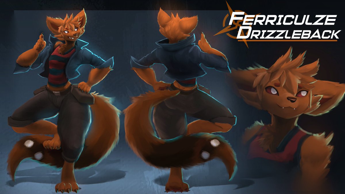 Seabashed's tweet image. New reference sheet for my fursona