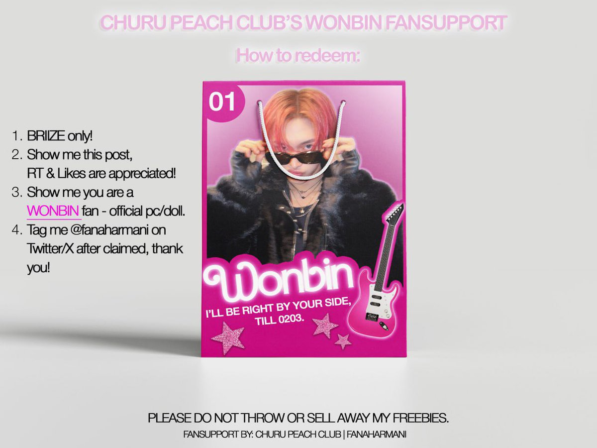 fanaharmani's tweet photo. RIIZING LOUD IN SINGAPORE FREEBIES

🎸 Meet Rockstar WONBIN! — our first-ever collectible doll, dressed in pastel punk glam &amp; ready to steal hearts.

🛍️ Drops 24 JAN 26 @ PM (TBA)
💖1:1 only!

#RIIZINGLOUD_IN_SINGAPORE #RIIZINGLOUDinSG #RIIZEINSG #RIIZINGLOUD #WONBIN #RIIZE https://t.co/nanx9G45nH