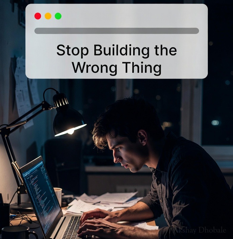 Most side projects fail not because of code.
They fail because the problem isn’t painful enough.
I wrote Part 2 of series on:

solving the wrong problem
false validation
how to spot real user pain

If you’re building something right now, read this first:
medium.com/@akshaysd592/w…