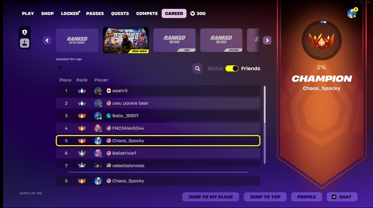 So I have finally beat my record of only ever making it to Elite in Fortnite ZB Ranked..... #Fortnite #EpicPartner #ranked #excited #ready #grind #unreal #WeAreChaos #PRFKTChaos #BuildTheChaos