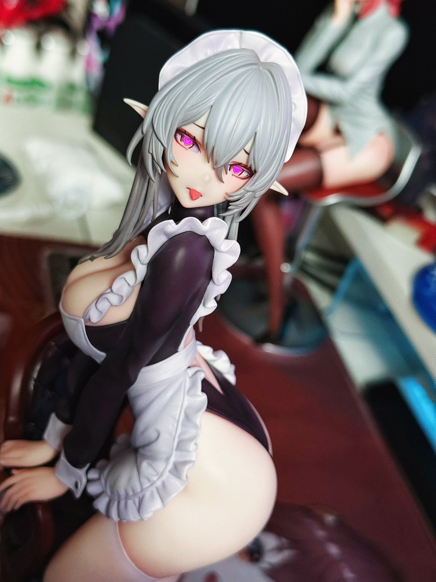 wagatsumayukino's tweet image. AniMester大漫匠 爱偷懒的调皮女仆-希维尔 1/6

追视发光眼好得很