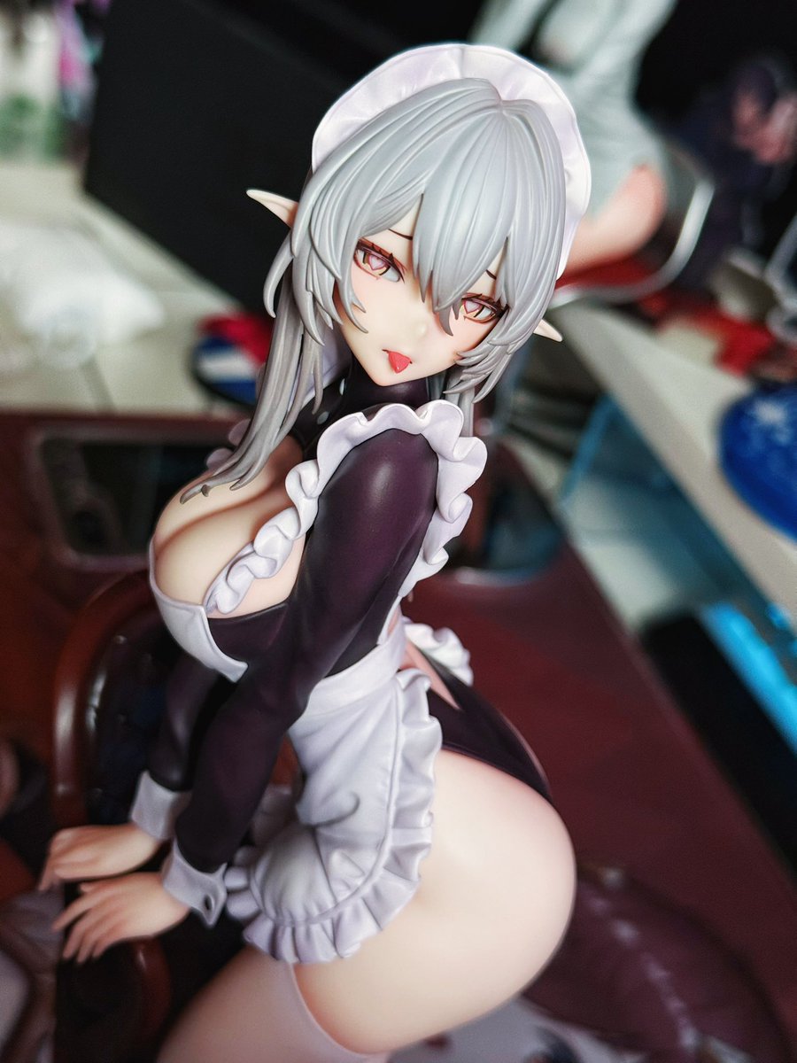 wagatsumayukino's tweet image. AniMester大漫匠 爱偷懒的调皮女仆-希维尔 1/6

追视发光眼好得很