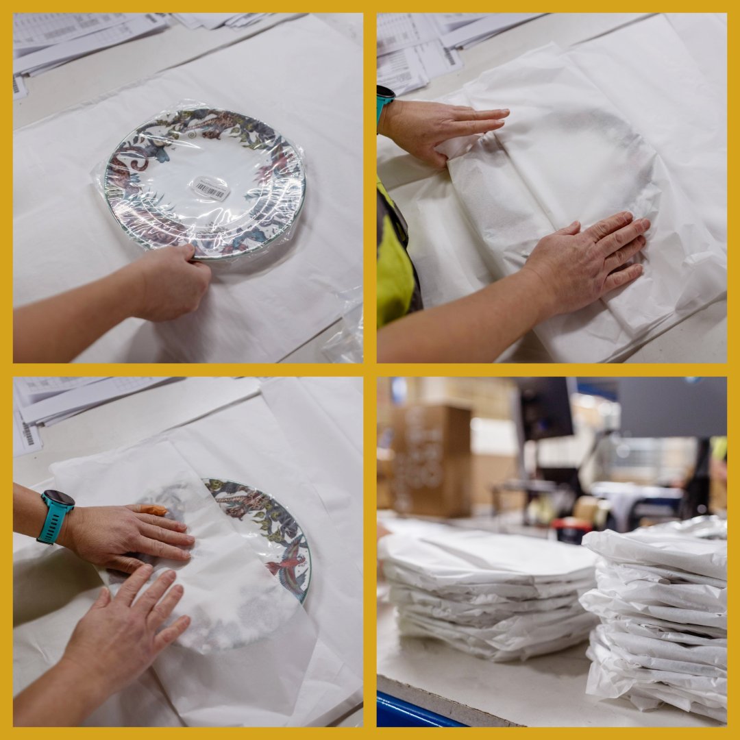 Wrapping up and shipping out one of Emma Shipley's fantastical fine China dining sets! ✨📦