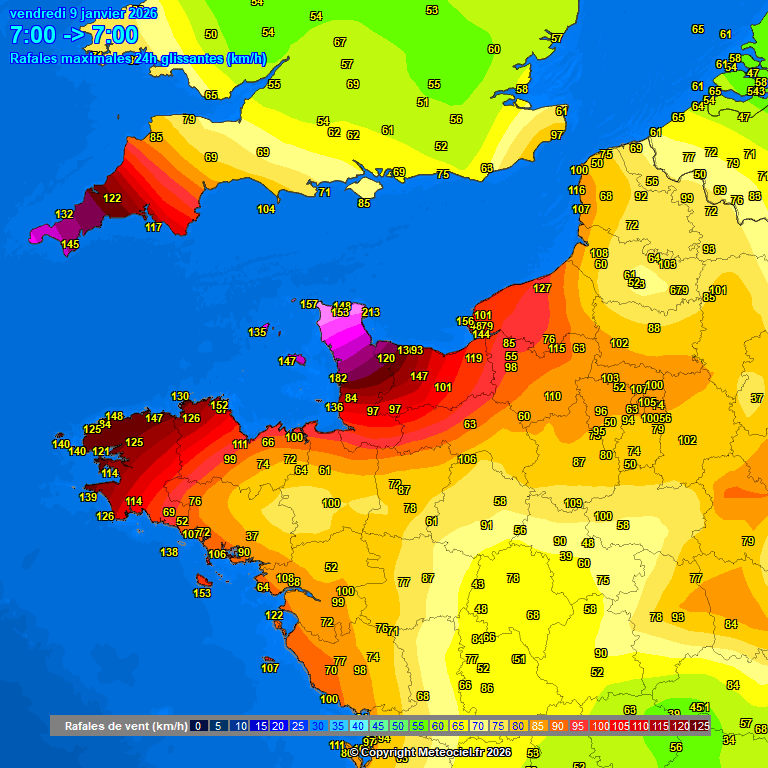 Meteovilles's tweet image. La #tempête #Goretti a apporté de puissantes rafales de vent la nuit dernière le long de la #Manche. On a pu relever : 
➡️213km/h à Barfleur  (50)
➡️182km/h à Carteret (50)
➡️177km/h à Saint-Vaast-la-Hougue (50)
➡️157km/h à Fécamp (76) et au Cap de la Hague (50)
➡️156km/h au Cap