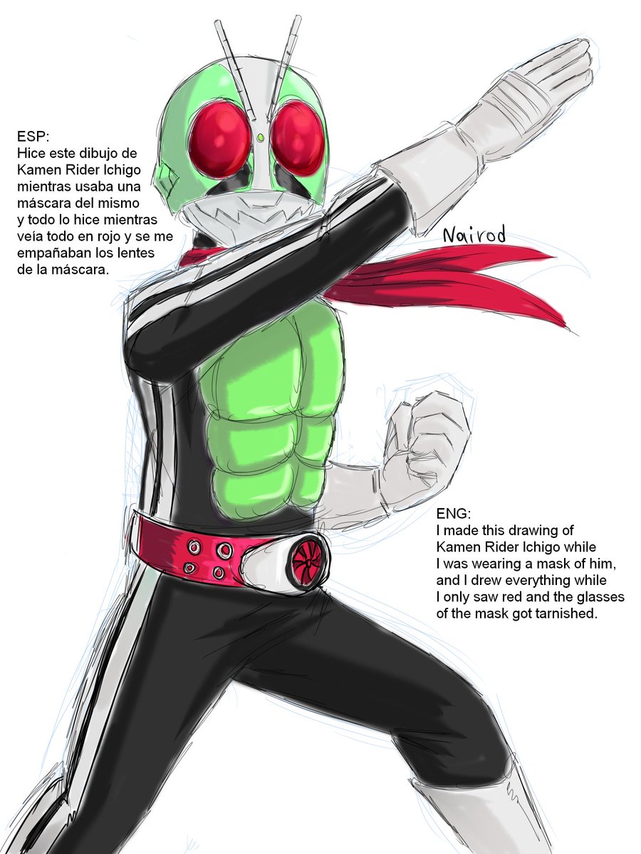 NairodsLair's tweet photo. I drew this as a challange I made to myself.
#KamenRiderIchigou #kamenriderfanart https://t.co/7N9fYPSVM5