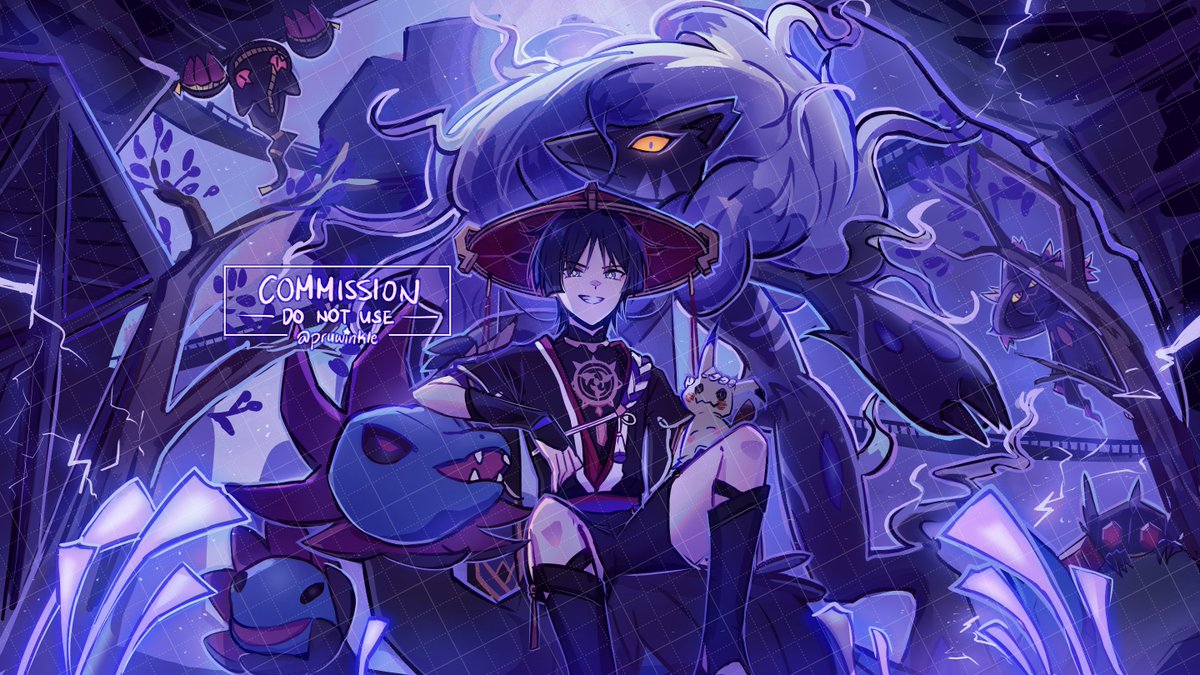 [ commission ]
#scaramouche #genshin #pokemon